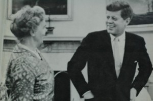 President Kennedy & Dr. Janet Travell, White House 1961